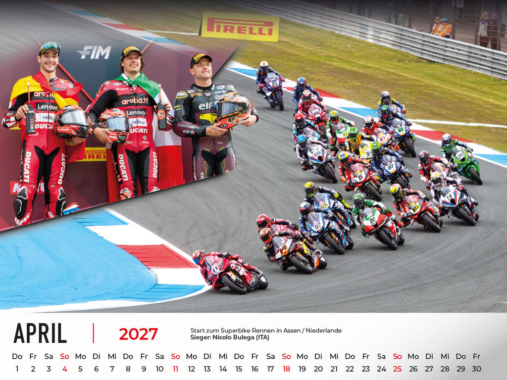 Superbike WM Kalender 2027