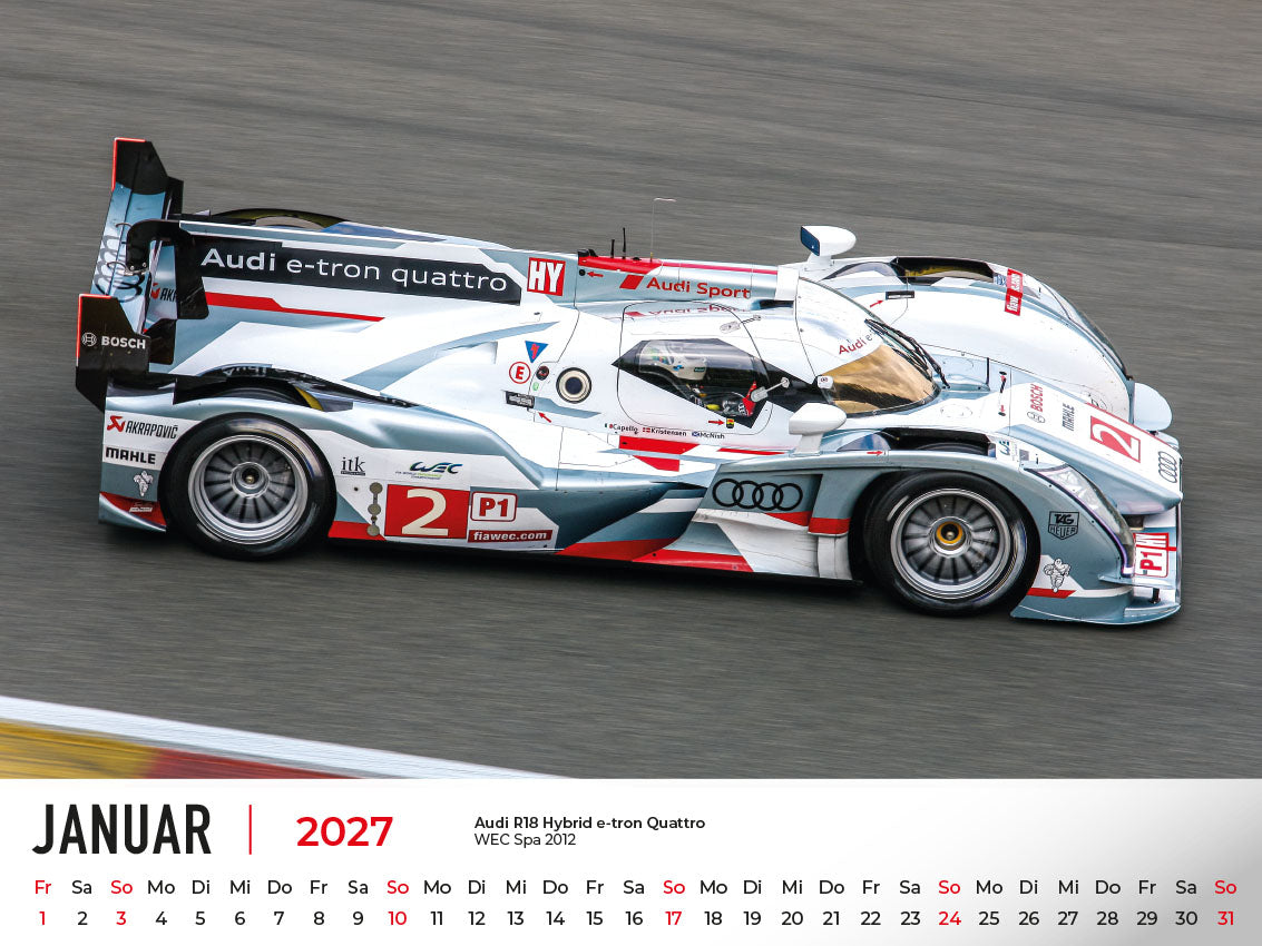 Audi im Rennsport Kalender 2027
