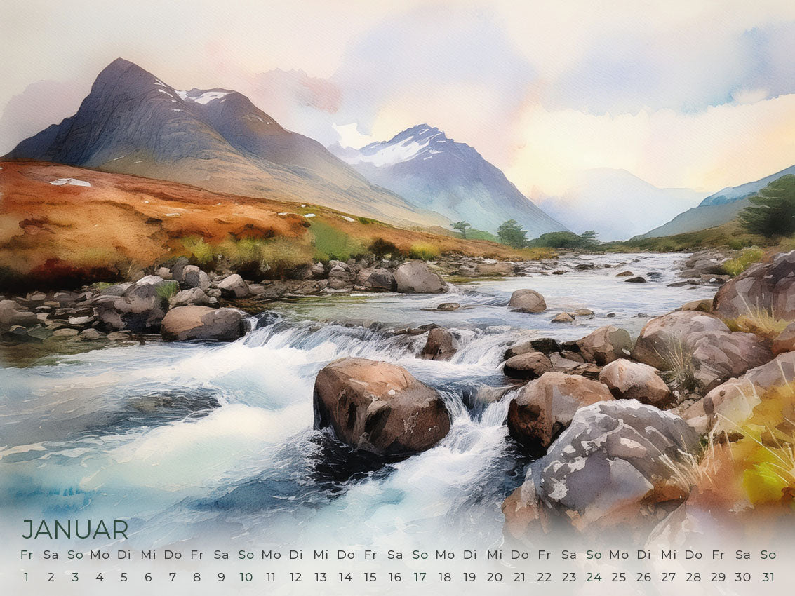 Schottland Artwork Edition Kalender 2027