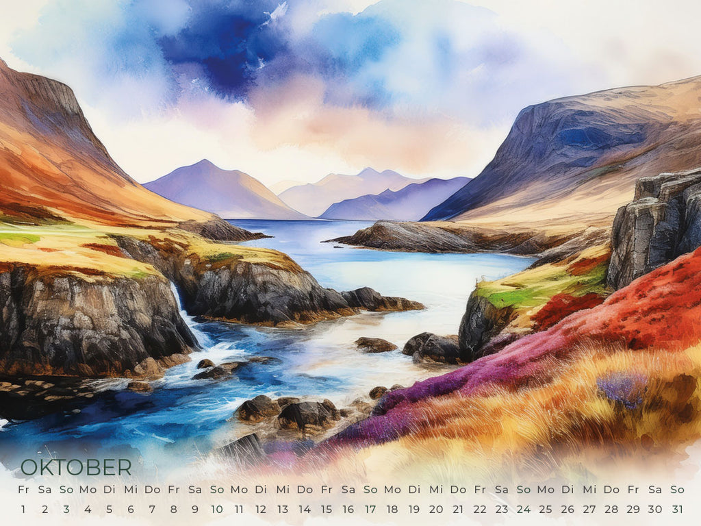 Schottland Artwork Edition Kalender 2027