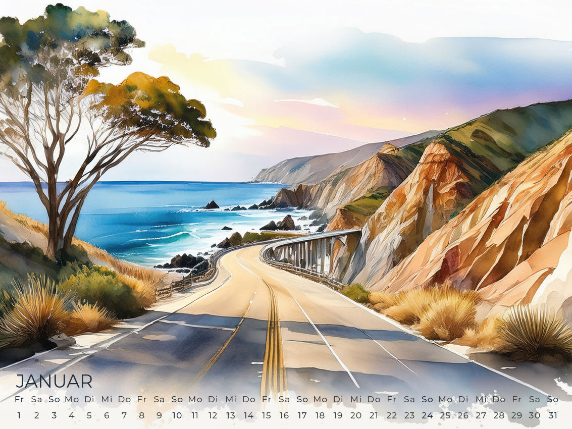 Kalifornien Artwork Edition Kalender 2027