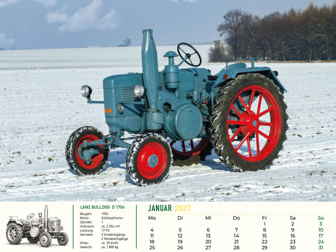Lanz Bulldog – Tradition trifft Leidenschaft Kalender 2027