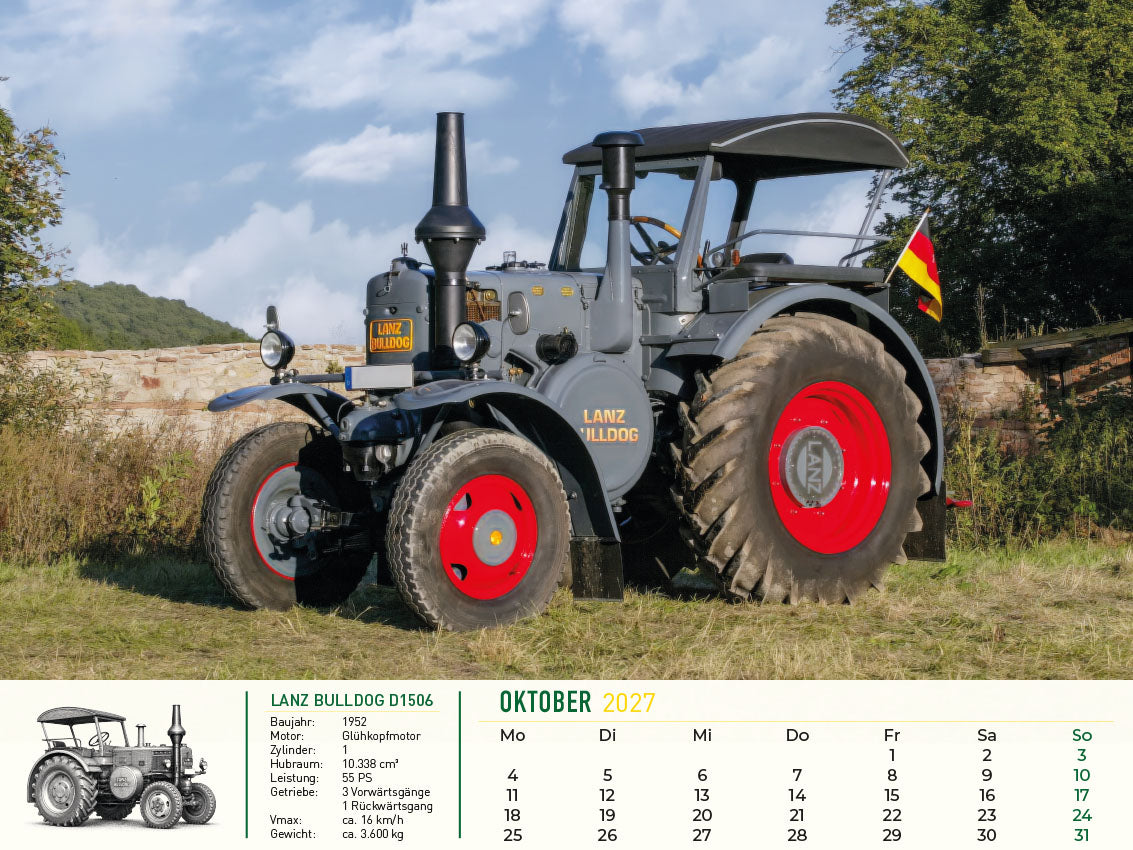 Lanz Bulldog – Tradition trifft Leidenschaft Kalender 2027