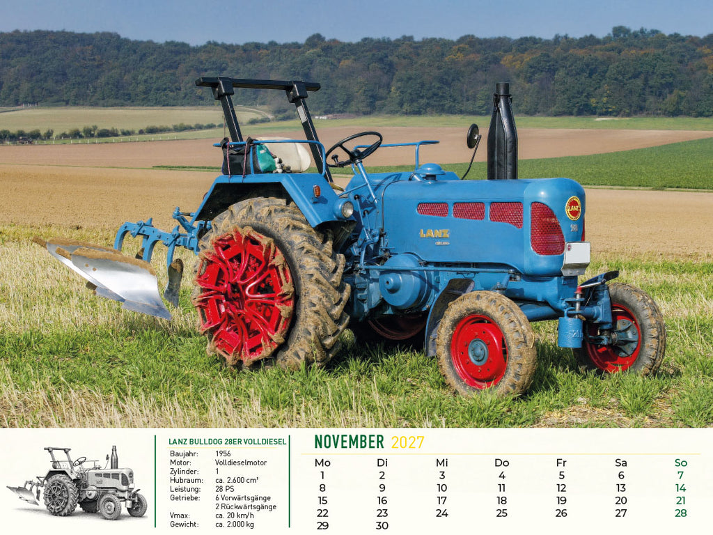 Lanz Bulldog – Tradition trifft Leidenschaft Kalender 2027