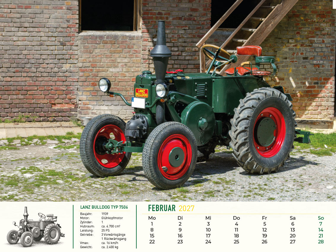 Lanz Bulldog – Tradition trifft Leidenschaft Kalender 2027