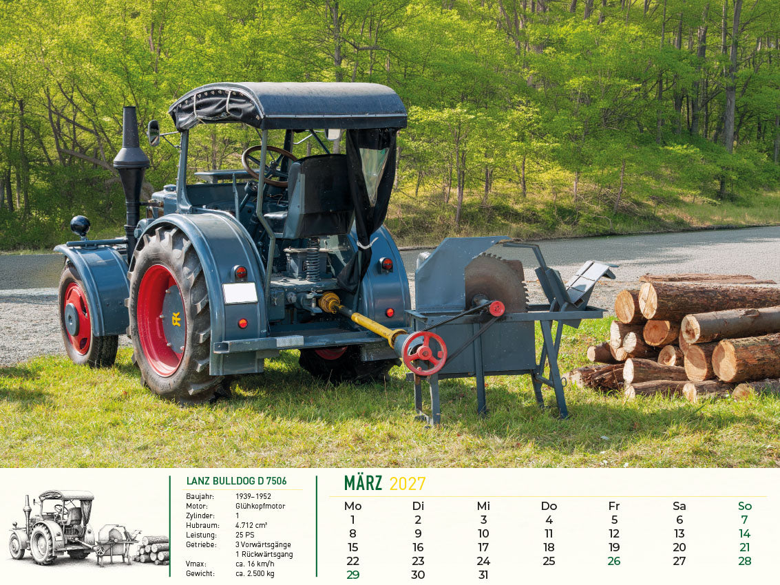 Lanz Bulldog – Tradition trifft Leidenschaft Kalender 2027