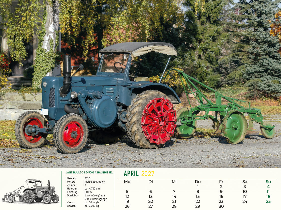 Lanz Bulldog – Tradition trifft Leidenschaft Kalender 2027