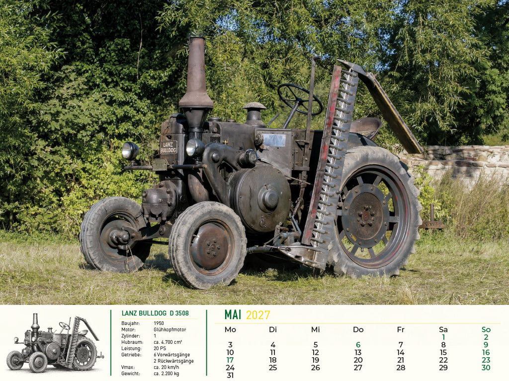 Lanz Bulldog – Tradition trifft Leidenschaft Kalender 2027