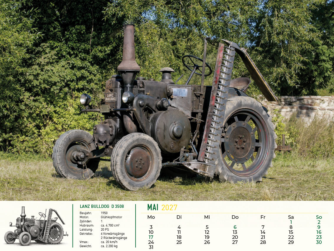 Lanz Bulldog – Tradition trifft Leidenschaft Kalender 2027