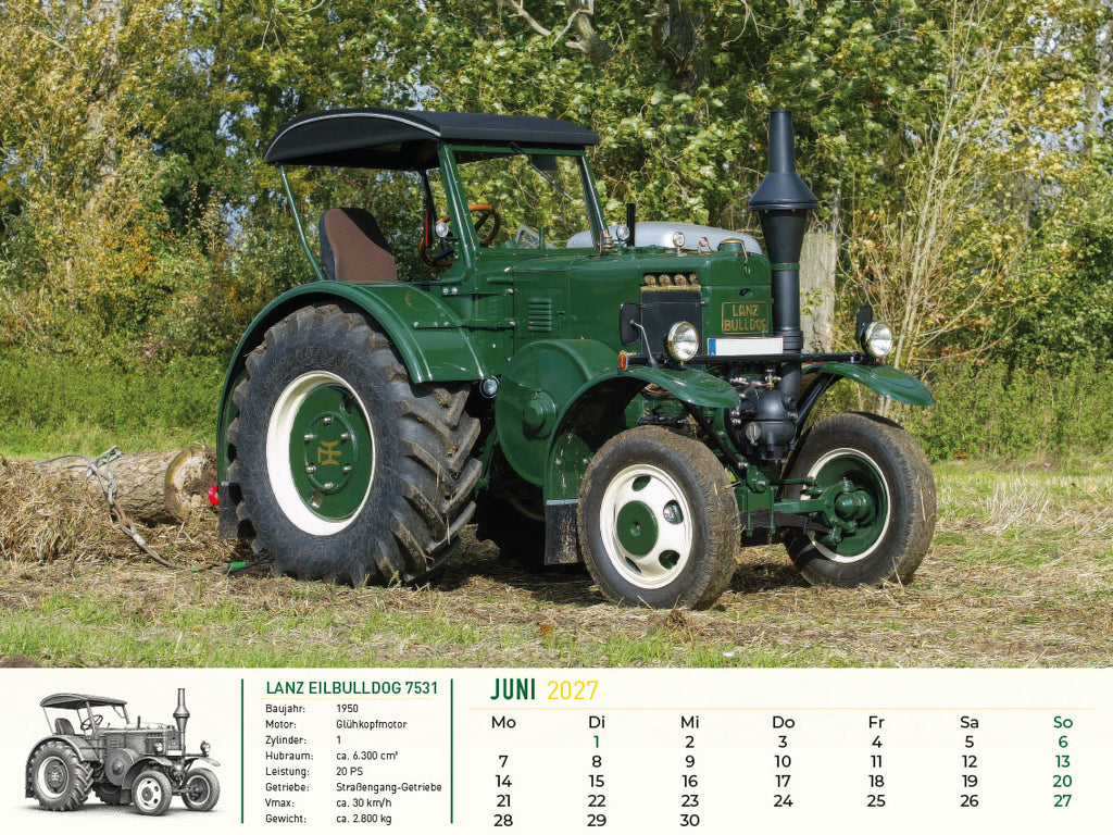 Lanz Bulldog – Tradition trifft Leidenschaft Kalender 2027