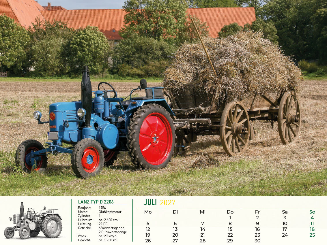 Lanz Bulldog – Tradition trifft Leidenschaft Kalender 2027