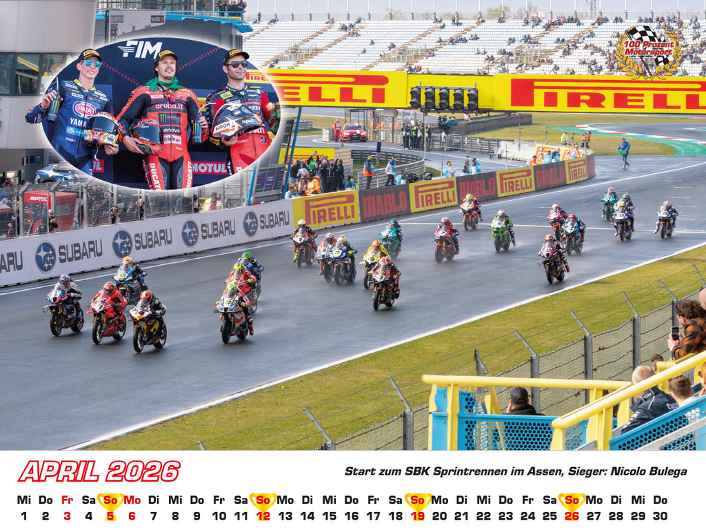 Superbike WM Kalender 2026