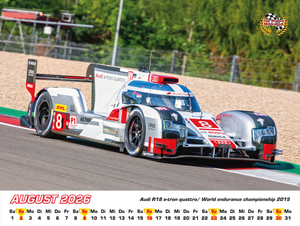 Audi im Rennsport Kalender 2026